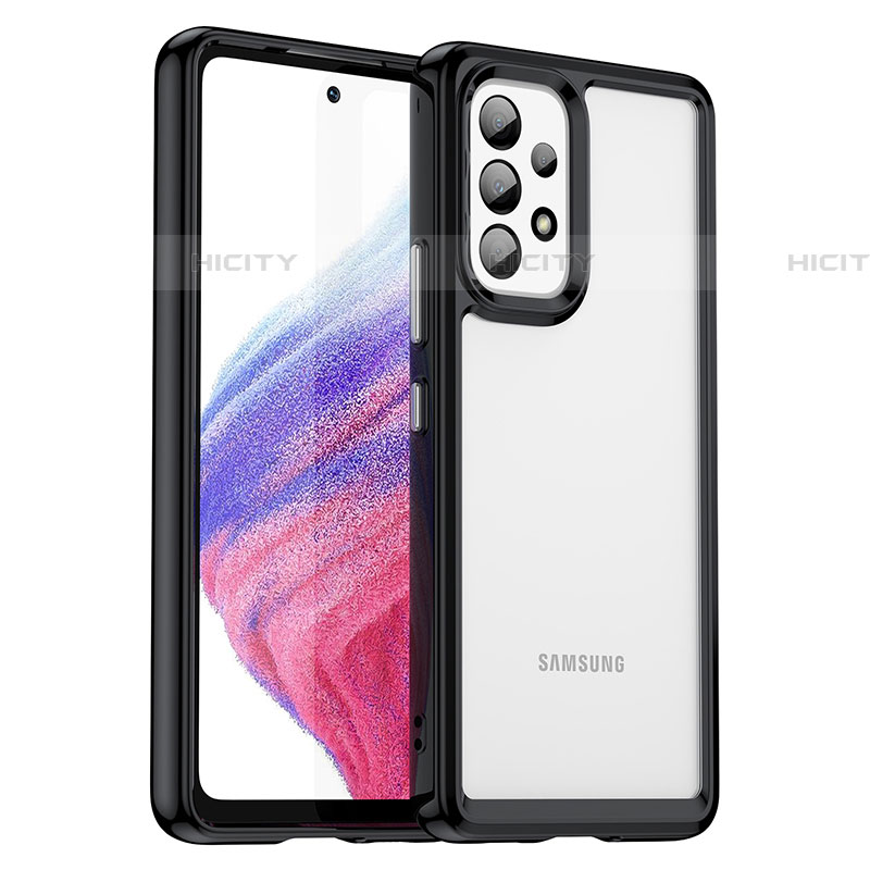 Samsung Galaxy A53 5G用ハイブリットバンパーケース クリア透明 プラスチック カバー J01S サムスン 