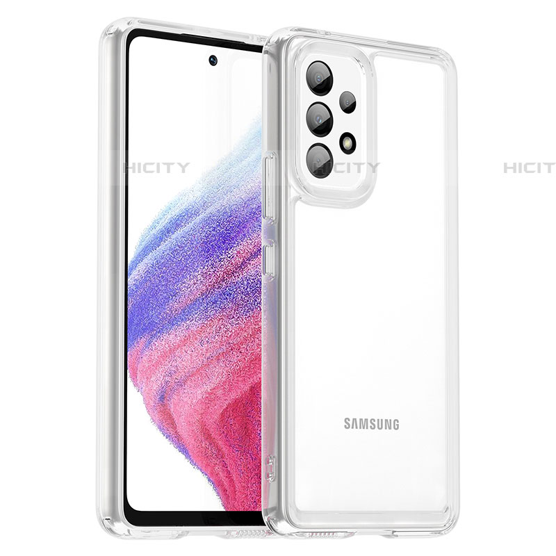 Samsung Galaxy A53 5G用ハイブリットバンパーケース クリア透明 プラスチック カバー J01S サムスン 