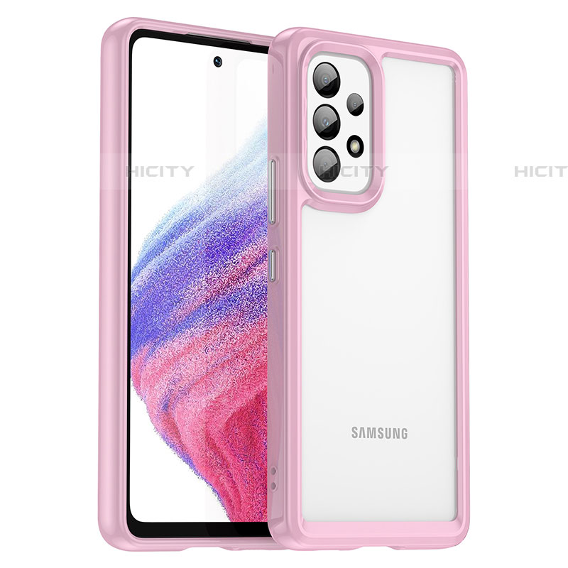 Samsung Galaxy A53 5G用ハイブリットバンパーケース クリア透明 プラスチック カバー J01S サムスン 