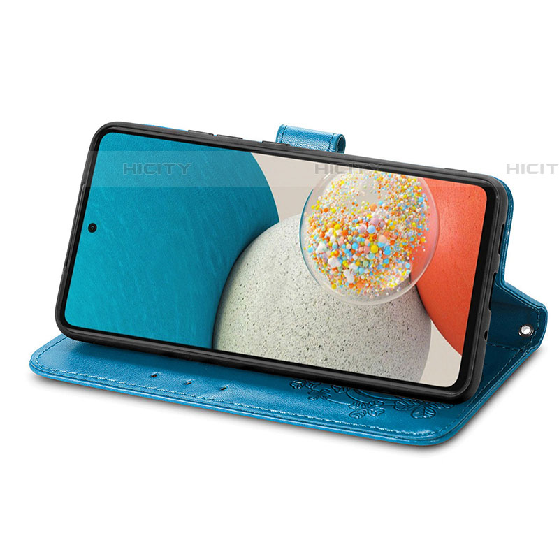 Samsung Galaxy A53 5G用手帳型 レザーケース スタンド 花 カバー サムスン 