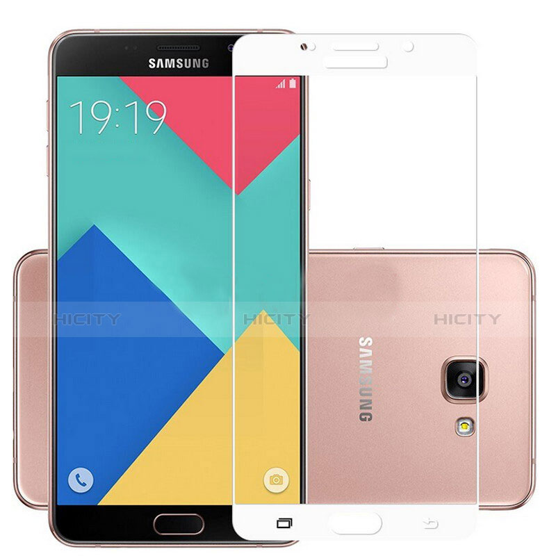 Samsung Galaxy A7 (2016) A7100用強化ガラス フル液晶保護フィルム F02 サムスン ホワイト