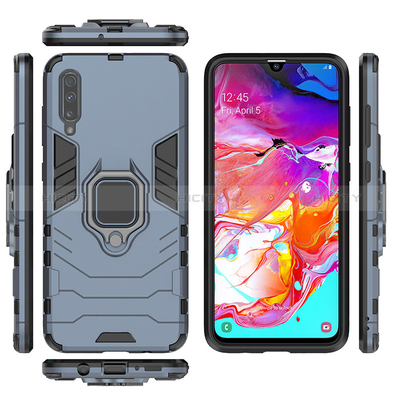 Samsung Galaxy A70用ハイブリットバンパーケース プラスチック アンド指輪 マグネット式 KC1 サムスン 