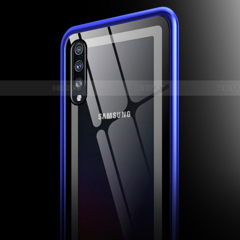 Samsung Galaxy A70用ケース 高級感 手触り良い アルミメタル 製の金属製 360度 フルカバーバンパー 鏡面 カバー T01 サムスン 