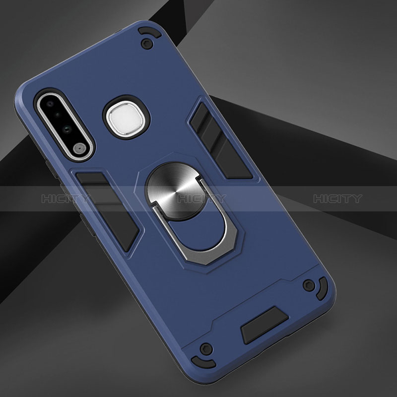 Samsung Galaxy A70E用ハイブリットバンパーケース プラスチック アンド指輪 マグネット式 Y01B サムスン 