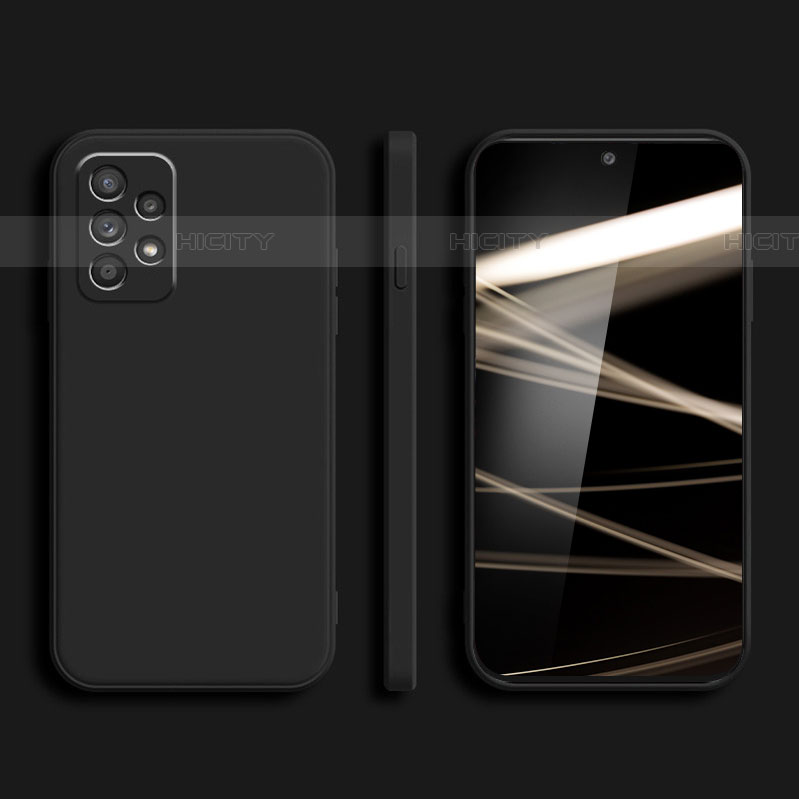 Samsung Galaxy A72 4G用360度 フルカバー極薄ソフトケース シリコンケース 耐衝撃 全面保護 バンパー S03 サムスン ブラック