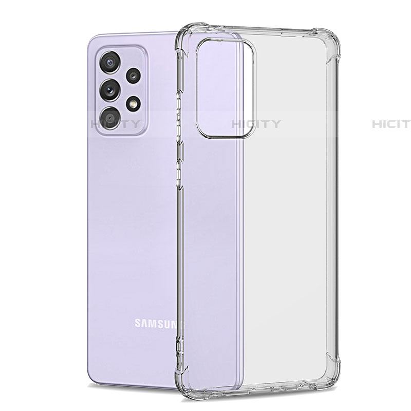 Samsung Galaxy A72 4G用極薄ソフトケース シリコンケース 耐衝撃 全面保護 クリア透明 T10 サムスン クリア