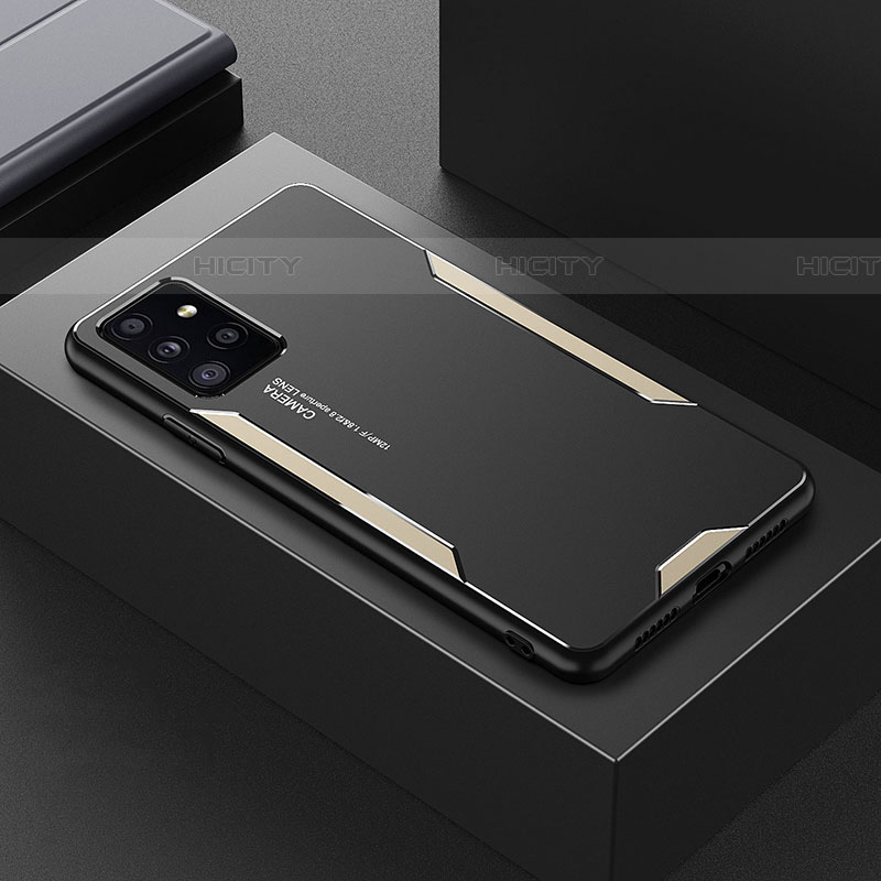 Samsung Galaxy A72 4G用ケース 高級感 手触り良い アルミメタル 製の金属製 兼シリコン カバー サムスン 