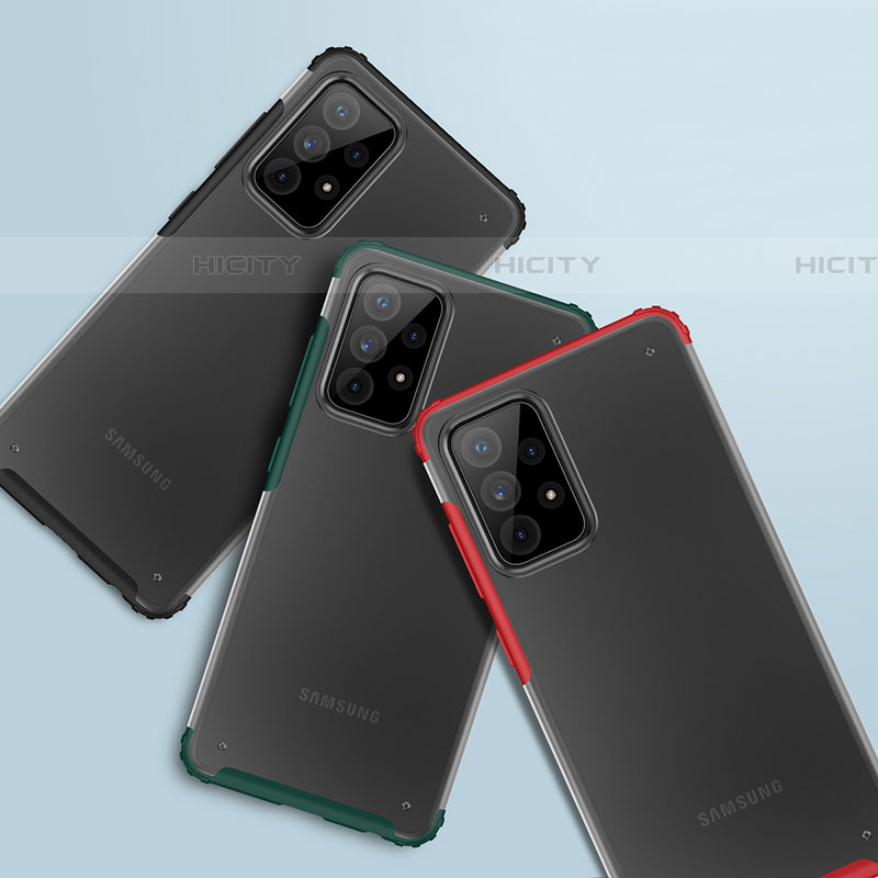 Samsung Galaxy A72 4G用ハイブリットバンパーケース クリア透明 プラスチック カバー サムスン 