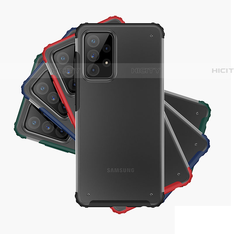 Samsung Galaxy A72 5G用ハイブリットバンパーケース クリア透明 プラスチック カバー サムスン 