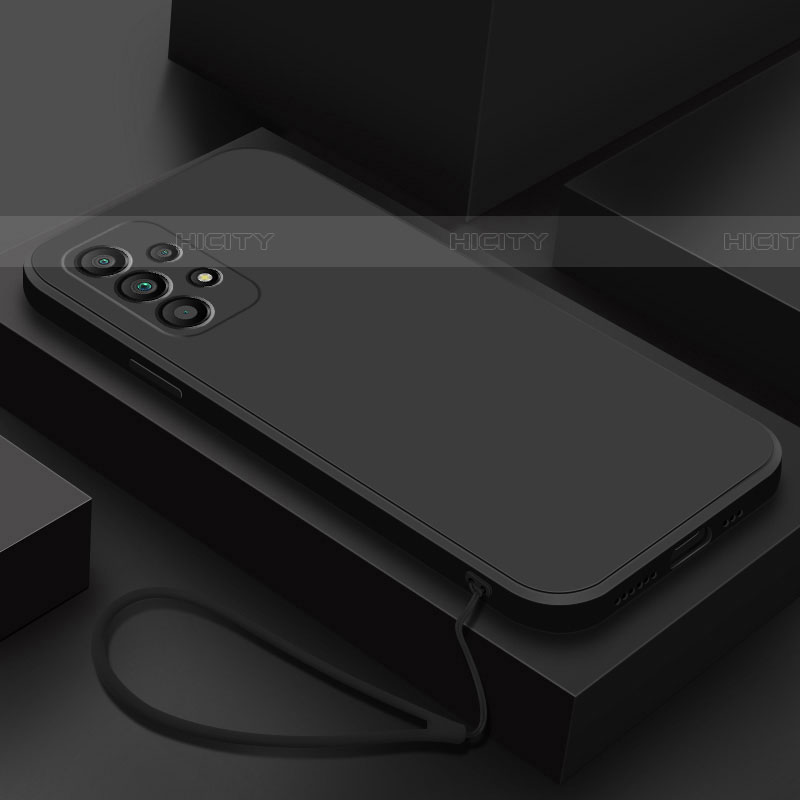 Samsung Galaxy A73 5G用360度 フルカバー極薄ソフトケース シリコンケース 耐衝撃 全面保護 バンパー S05 サムスン ブラック