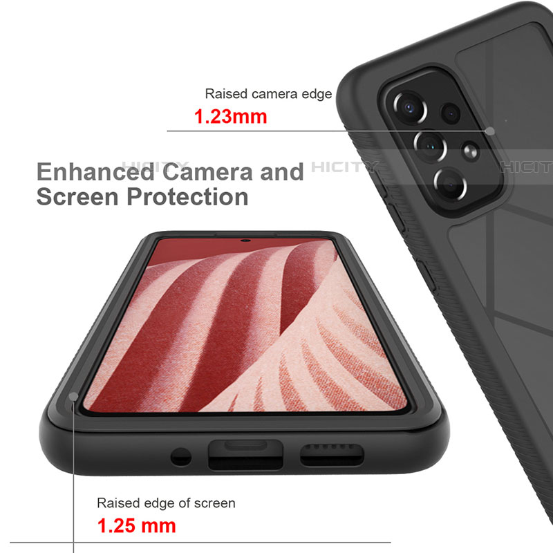 Samsung Galaxy A73 5G用360度 フルカバー ハイブリットバンパーケース クリア透明 プラスチック カバー ZJ3 サムスン 