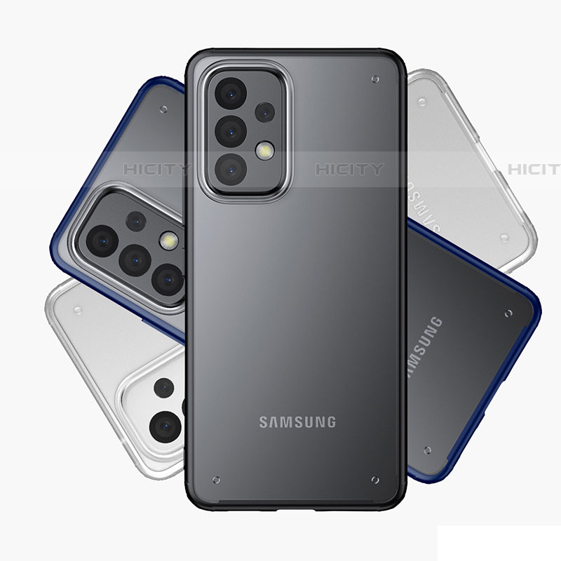 Samsung Galaxy A73 5G用ハイブリットバンパーケース クリア透明 プラスチック カバー サムスン 