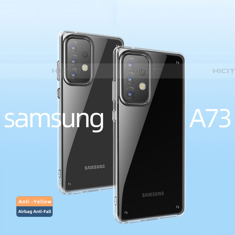 Samsung Galaxy A73 5G用ハイブリットバンパーケース クリア透明 プラスチック カバー W01L サムスン 