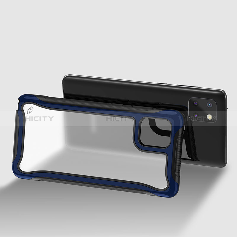 Samsung Galaxy A81用360度 フルカバー ハイブリットバンパーケース クリア透明 プラスチック カバー サムスン 