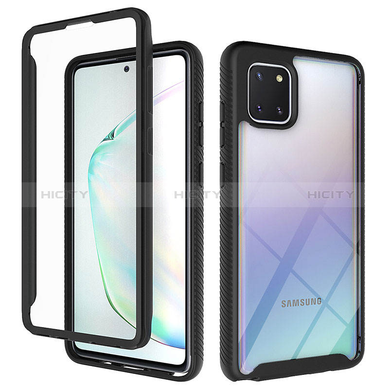 Samsung Galaxy A81用360度 フルカバー ハイブリットバンパーケース クリア透明 プラスチック カバー ZJ1 サムスン 