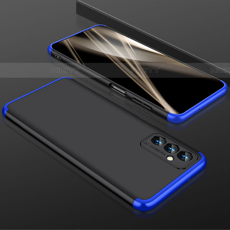 Samsung Galaxy A82 5G用ハードケース プラスチック 質感もマット 前面と背面 360度 フルカバー サムスン ネイビー・ブラック