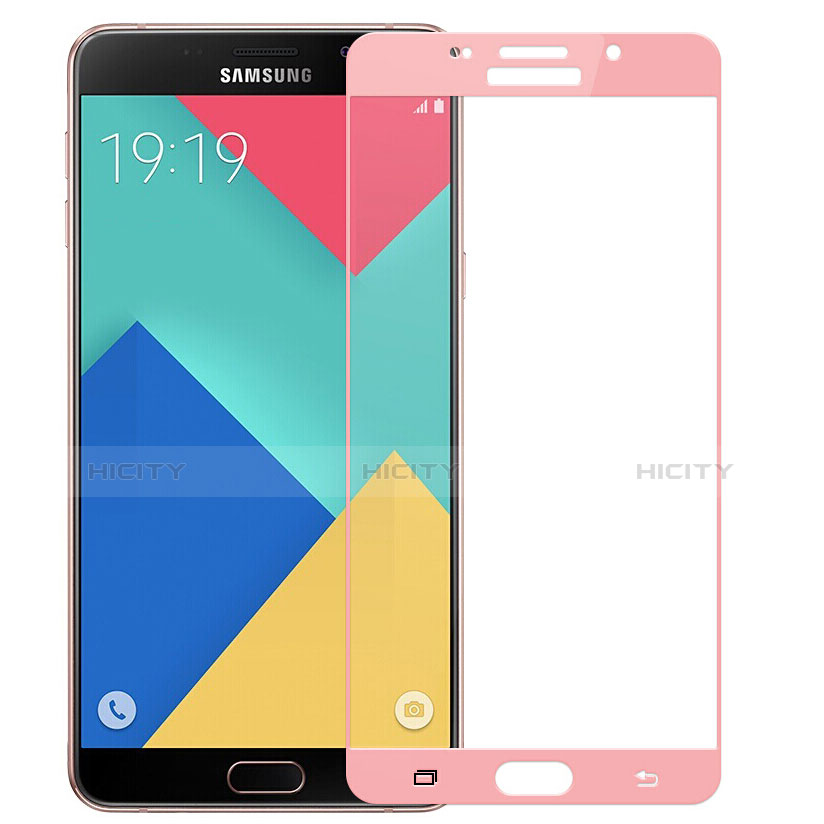 Samsung Galaxy A9 (2016) A9000用強化ガラス フル液晶保護フィルム F02 サムスン ローズゴールド