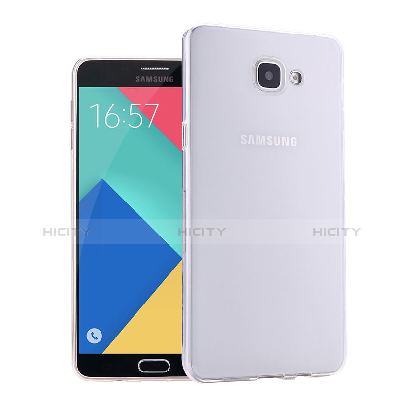 Samsung Galaxy A9 Pro (2016) SM-A9100用極薄ソフトケース シリコンケース 耐衝撃 全面保護 クリア透明 サムスン ホワイト