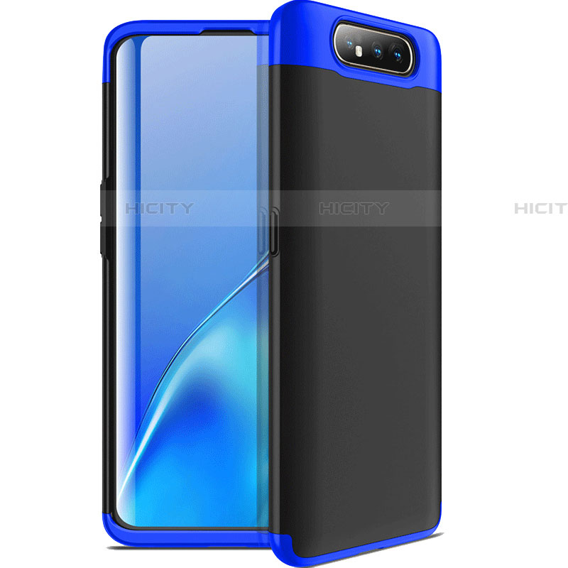 Samsung Galaxy A90 4G用ハードケース プラスチック 質感もマット 前面と背面 360度 フルカバー C01 サムスン ネイビー・ブラック