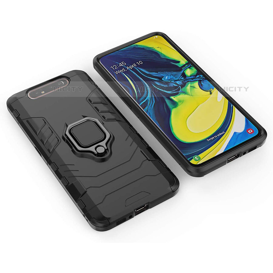 Samsung Galaxy A90 4G用ハイブリットバンパーケース スタンド プラスチック 兼シリコーン カバー マグネット式 サムスン 