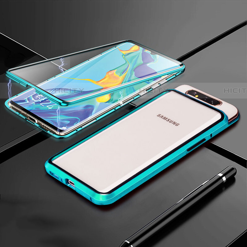 Samsung Galaxy A90 4G用ケース 高級感 手触り良い アルミメタル 製の金属製 360度 フルカバーバンパー 鏡面 カバー T01 サムスン 