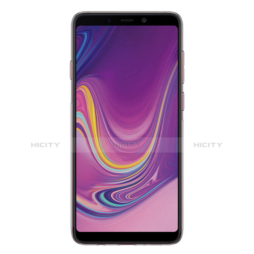 Samsung Galaxy A9s用極薄ソフトケース シリコンケース 耐衝撃 全面保護 クリア透明 T03 サムスン グレー