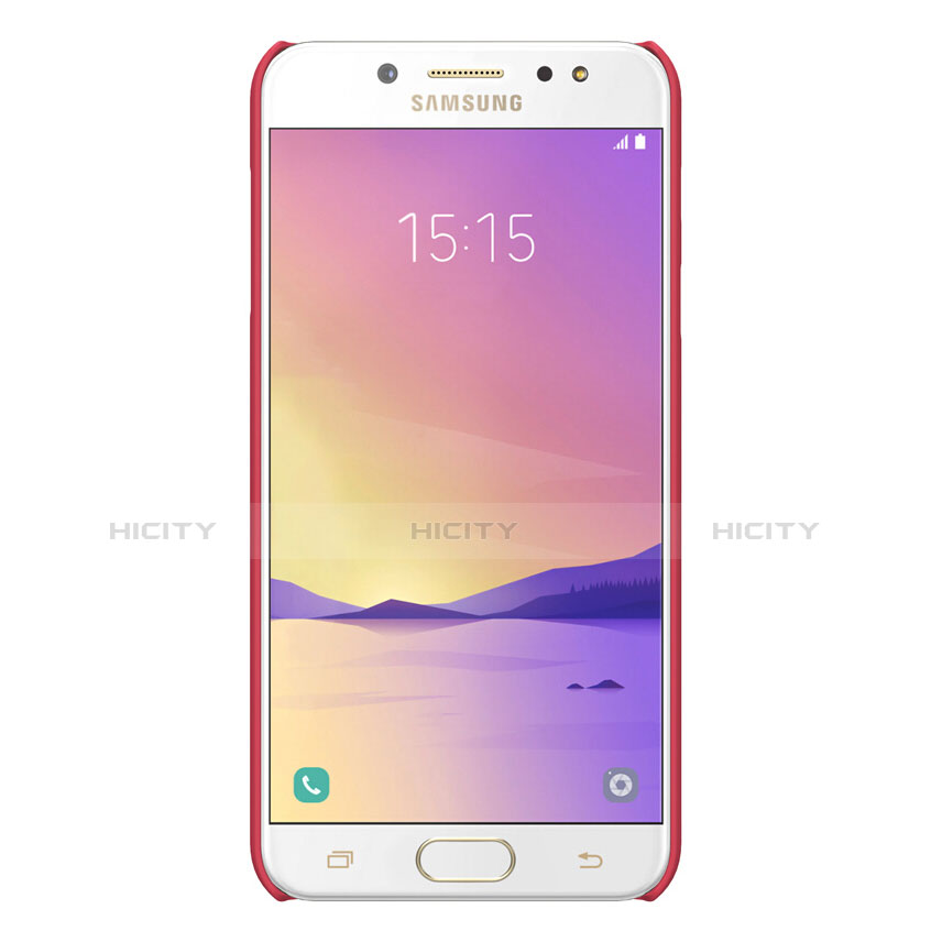 Samsung Galaxy C7 (2017)用ハードケース プラスチック 質感もマット M04 サムスン レッド