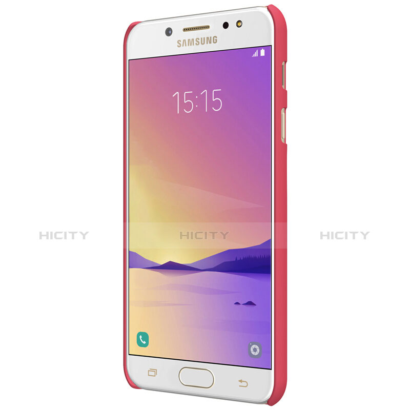 Samsung Galaxy C7 (2017)用ハードケース プラスチック 質感もマット M04 サムスン レッド