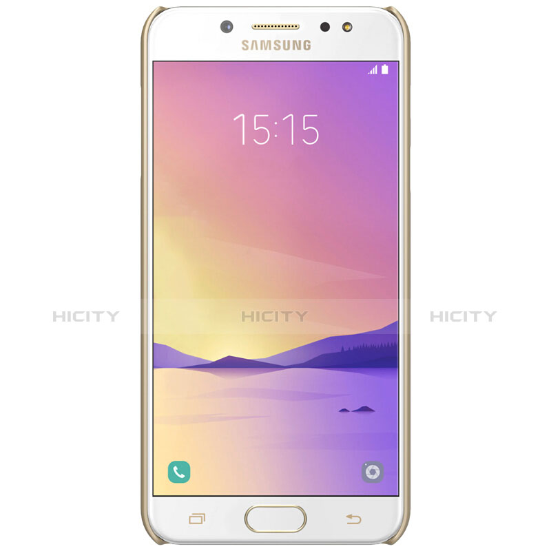 Samsung Galaxy C7 (2017)用ハードケース プラスチック 質感もマット M04 サムスン ゴールド