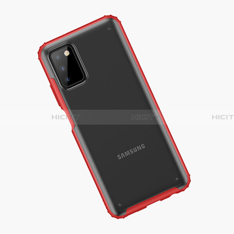Samsung Galaxy F02S SM-E025F用ハイブリットバンパーケース クリア透明 プラスチック カバー サムスン 