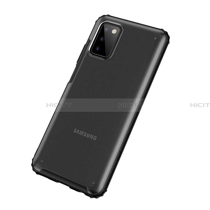 Samsung Galaxy F02S SM-E025F用ハイブリットバンパーケース クリア透明 プラスチック カバー サムスン 