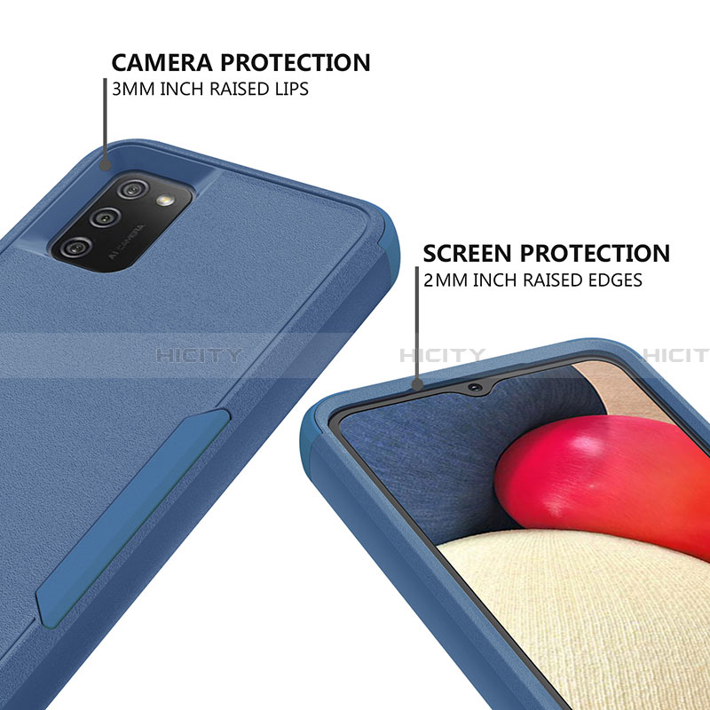 Samsung Galaxy F02S SM-E025F用ハイブリットバンパーケース プラスチック 兼シリコーン カバー 前面と背面 360度 フル MQ1 サムスン 