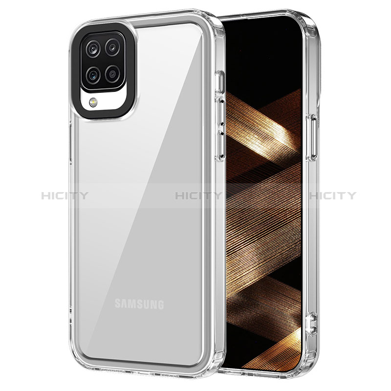 Samsung Galaxy F12用ハイブリットバンパーケース クリア透明 プラスチック カバー AC1 サムスン 