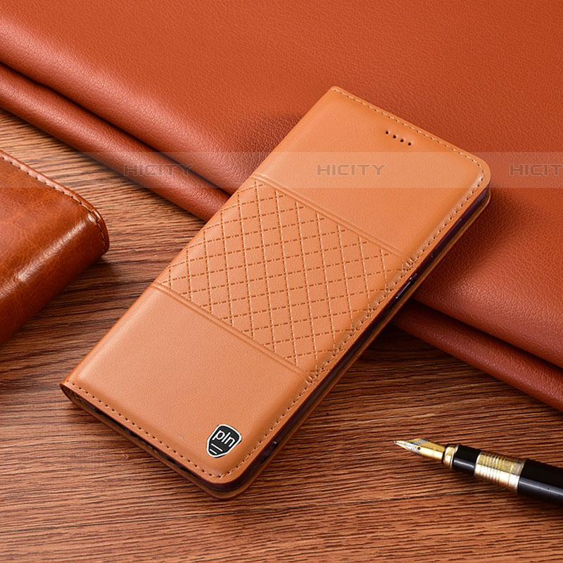 Samsung Galaxy F13 4G用手帳型 レザーケース スタンド カバー H11P サムスン オレンジ