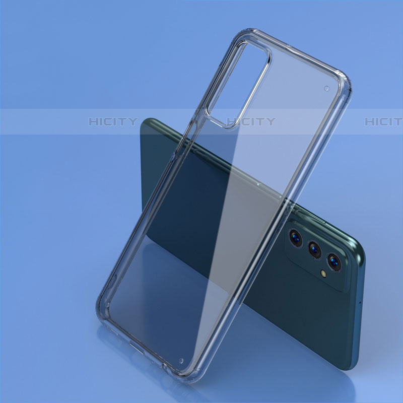 Samsung Galaxy F23 5G用ハイブリットバンパーケース クリア透明 プラスチック 鏡面 カバー WL2 サムスン グレー