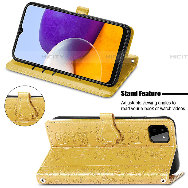 Samsung Galaxy F42 5G用手帳型 レザーケース スタンド パターン カバー S03D サムスン 