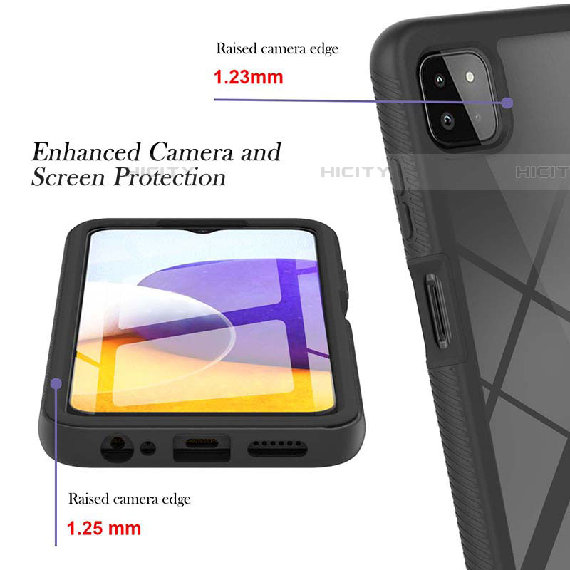 Samsung Galaxy F42 5G用360度 フルカバー ハイブリットバンパーケース クリア透明 プラスチック カバー ZJ2 サムスン 