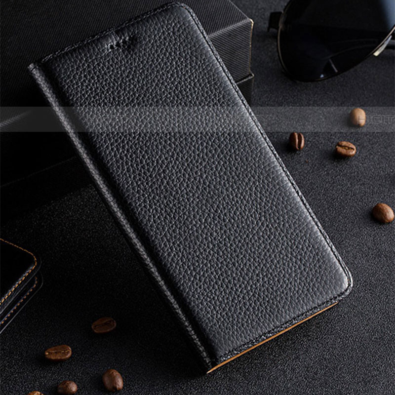 Samsung Galaxy F52 5G用手帳型 レザーケース スタンド カバー H02P サムスン ブラック