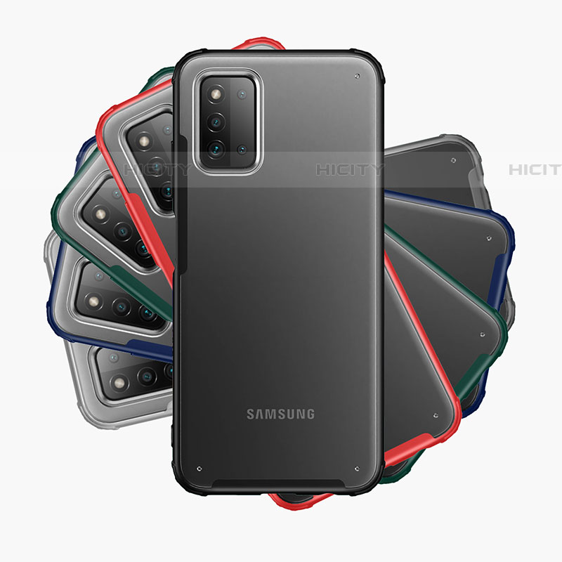 Samsung Galaxy F52 5G用ハイブリットバンパーケース クリア透明 プラスチック カバー サムスン 