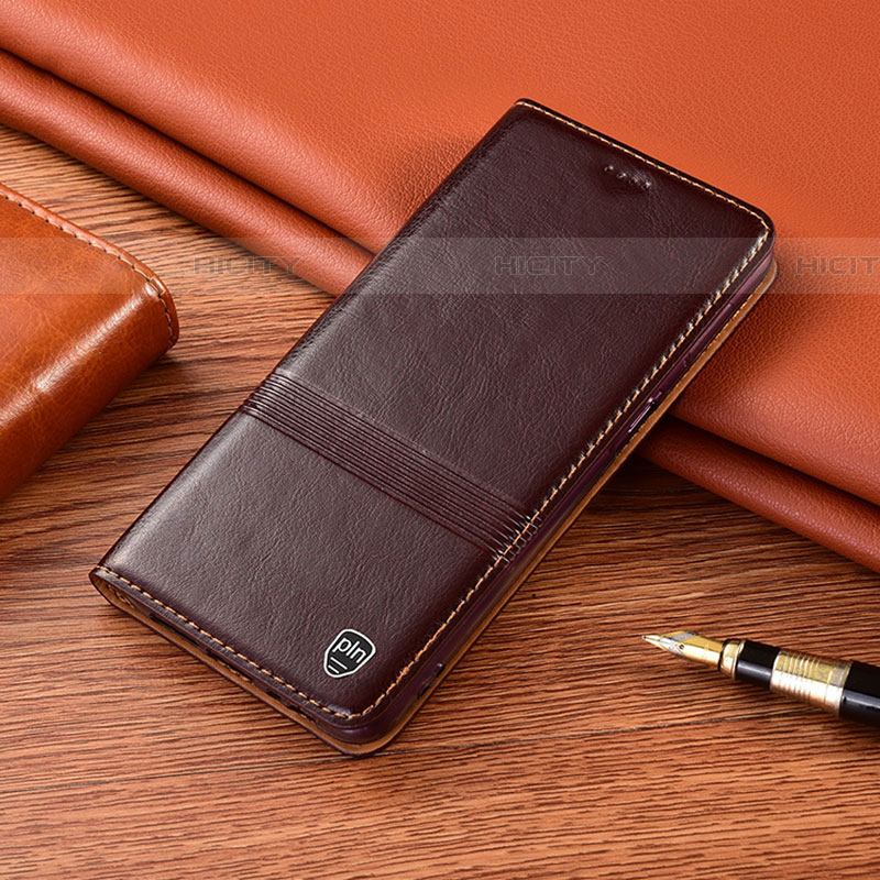 Samsung Galaxy F62 5G用手帳型 レザーケース スタンド カバー H05P サムスン ブラウン