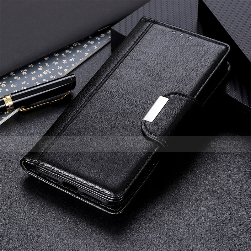 Samsung Galaxy M01 Core用手帳型 レザーケース スタンド カバー L04 サムスン ブラック