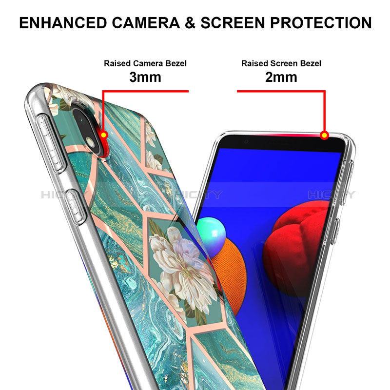 Samsung Galaxy M01 Core用シリコンケース ソフトタッチラバー バタフライ パターン カバー Y02B サムスン 