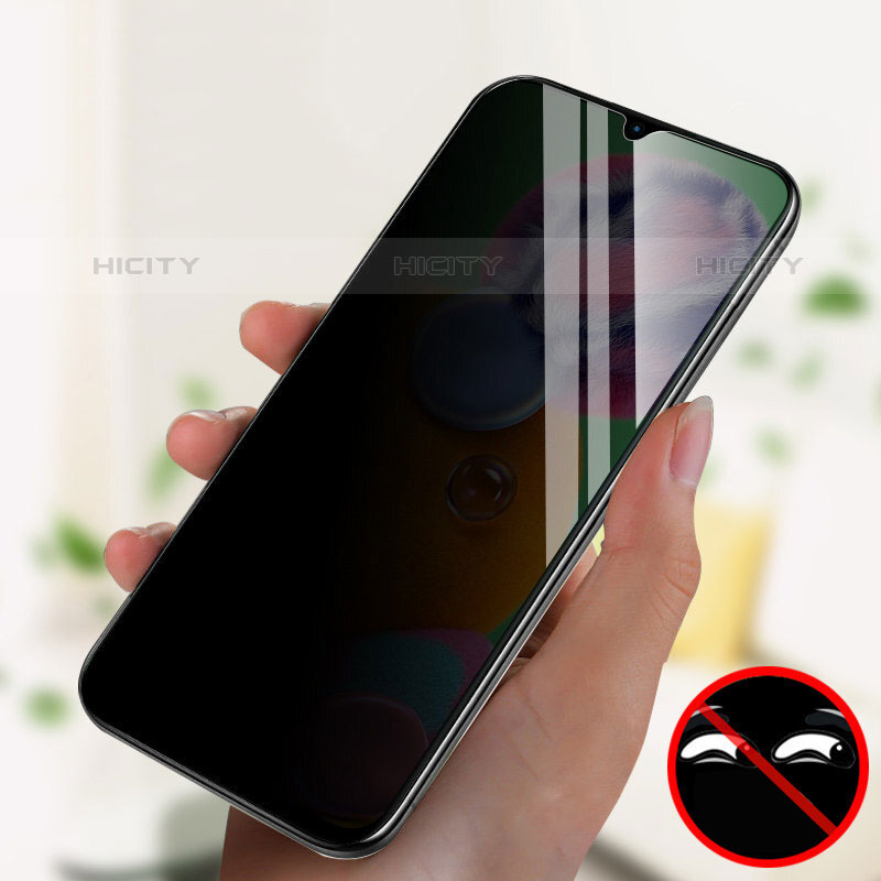 Samsung Galaxy M01s用反スパイ 強化ガラス 液晶保護フィルム S02 サムスン クリア