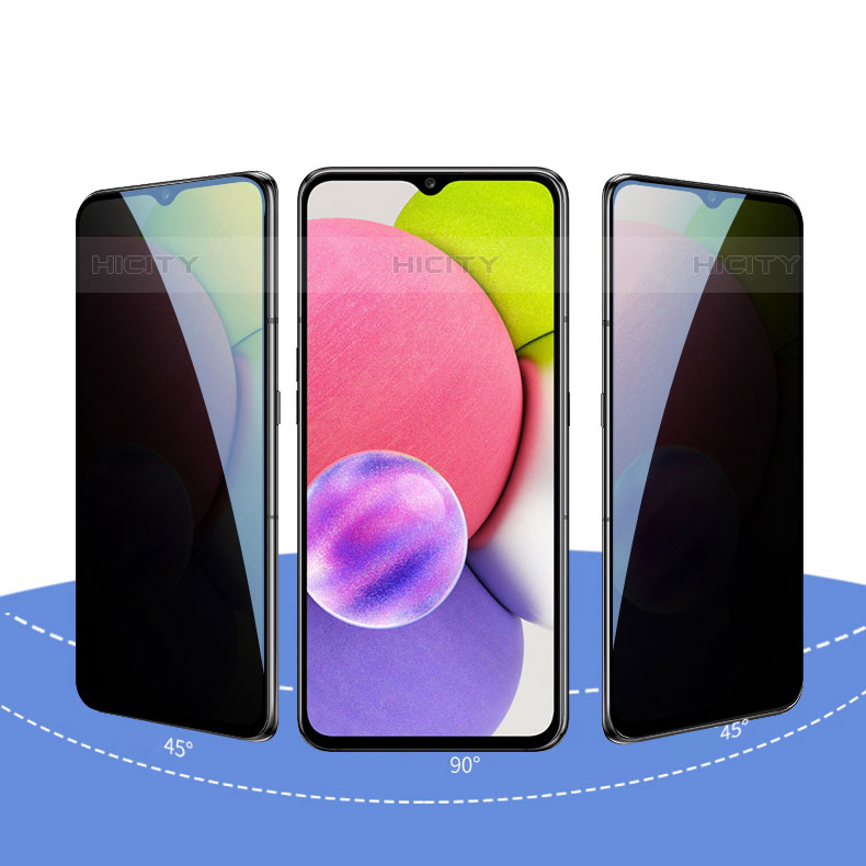 Samsung Galaxy M01s用反スパイ 強化ガラス 液晶保護フィルム S09 サムスン クリア