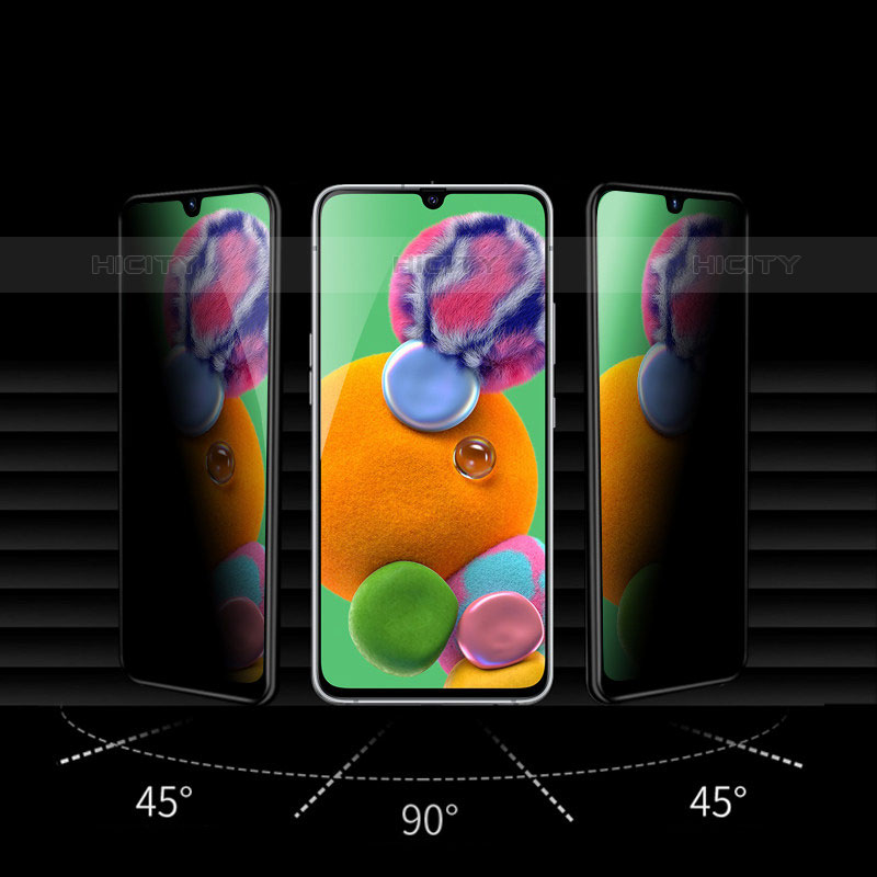 Samsung Galaxy M02用反スパイ 強化ガラス 液晶保護フィルム S05 サムスン クリア