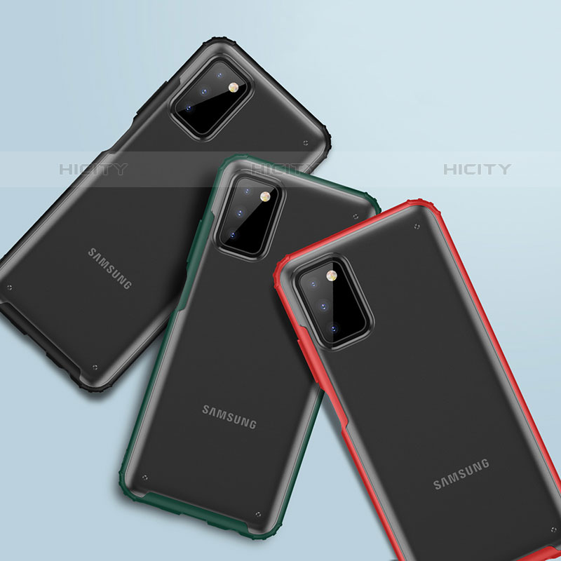 Samsung Galaxy M02s用ハイブリットバンパーケース クリア透明 プラスチック カバー サムスン 