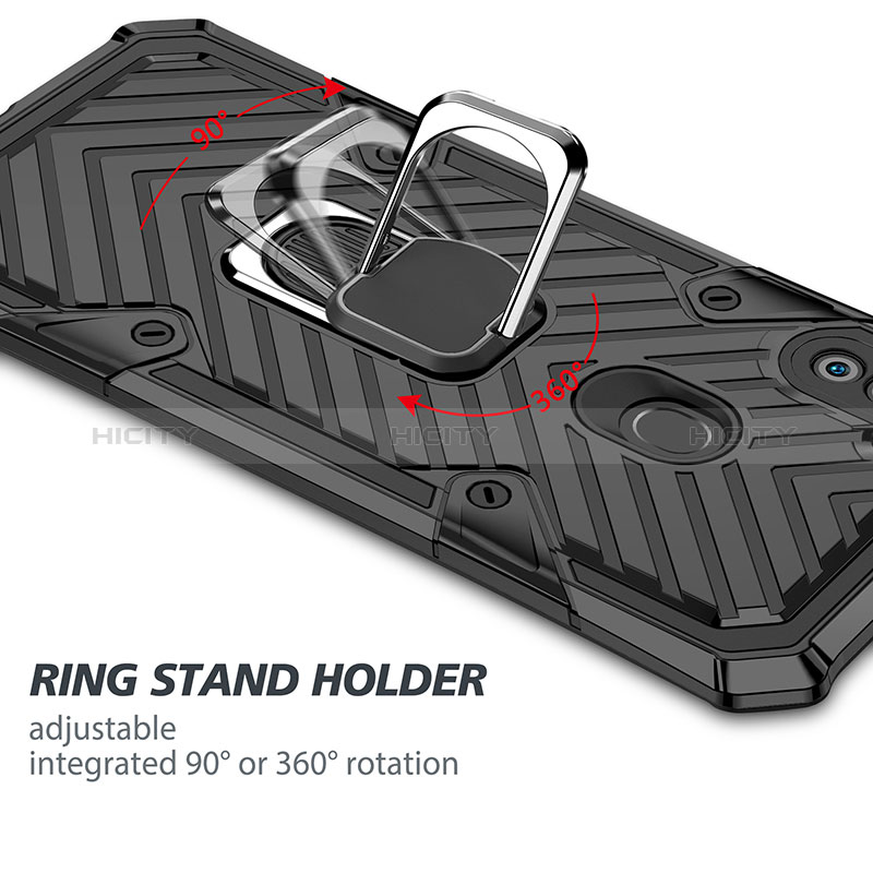 Samsung Galaxy M11用ハイブリットバンパーケース プラスチック アンド指輪 マグネット式 YF1 サムスン 