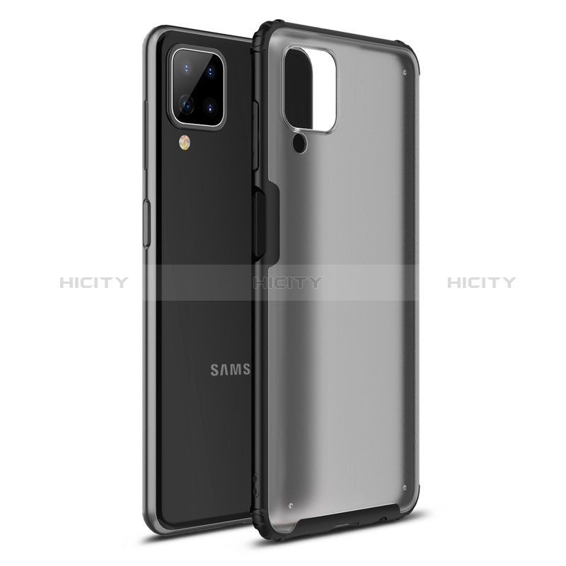 Samsung Galaxy M12用ハイブリットバンパーケース プラスチック 兼シリコーン カバー U01 サムスン ブラック