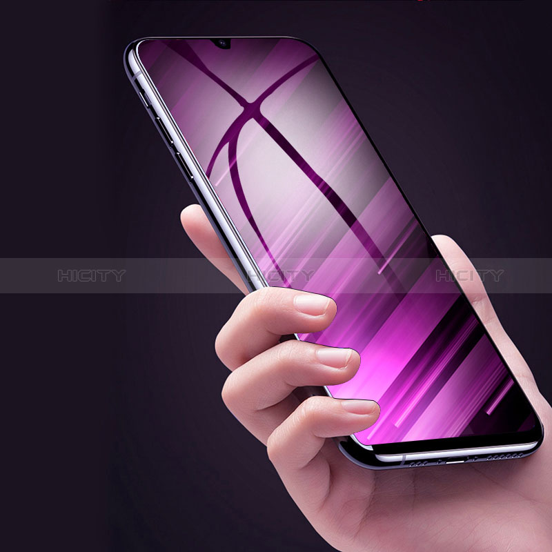 Samsung Galaxy M12用強化ガラス フル液晶保護フィルム アンチグレア ブルーライト サムスン ブラック