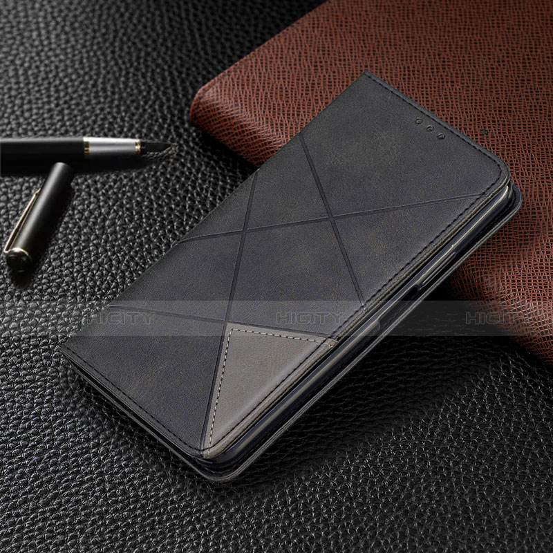 Samsung Galaxy M21用手帳型 レザーケース スタンド カバー L04 サムスン ブラック